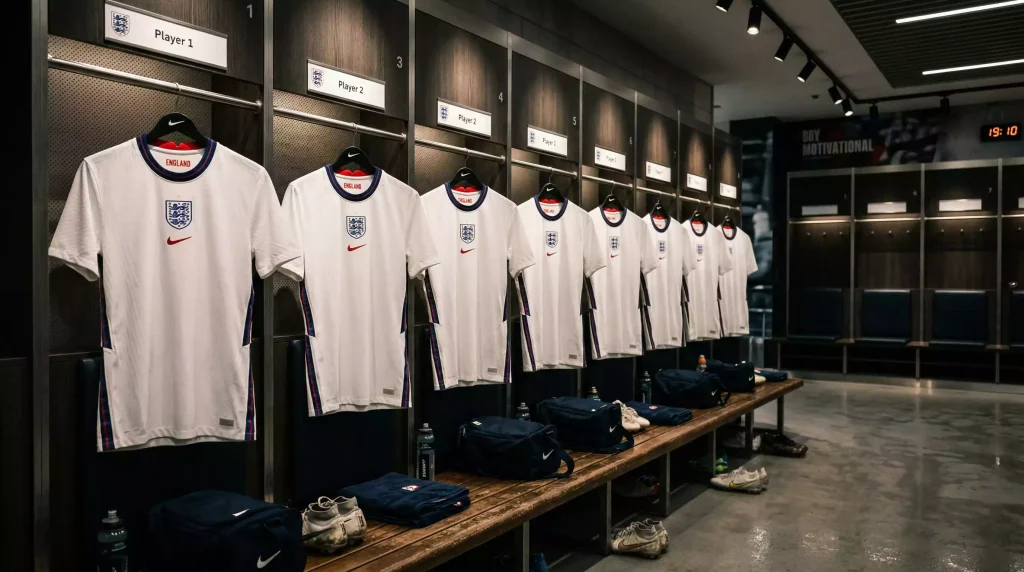 England national football team in white jerseys at training ahead of World Cup 2026
