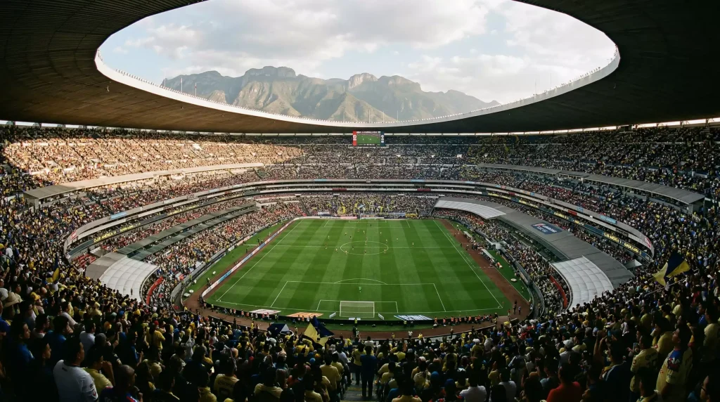 Estadio Azteca in Mexico City, the iconic venue hosting the 2026 FIFA World Cup opening match