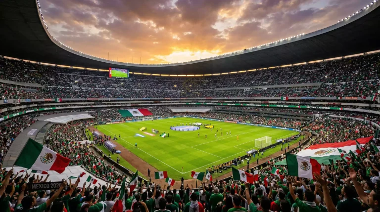 World Cup 2026 Group A featuring Mexico, South Korea, South Africa, and Czechia at the tournament opener