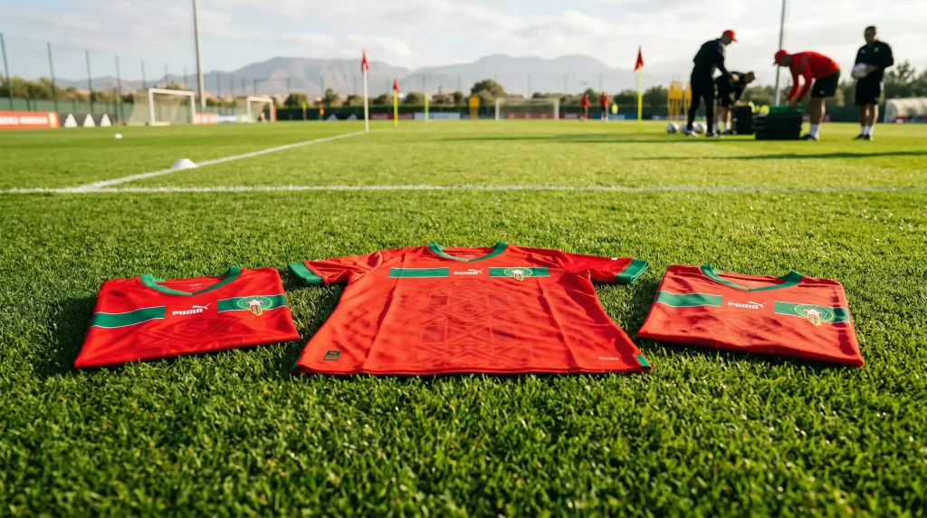 Morocco national team celebrating their historic 2022 World Cup semi-final run