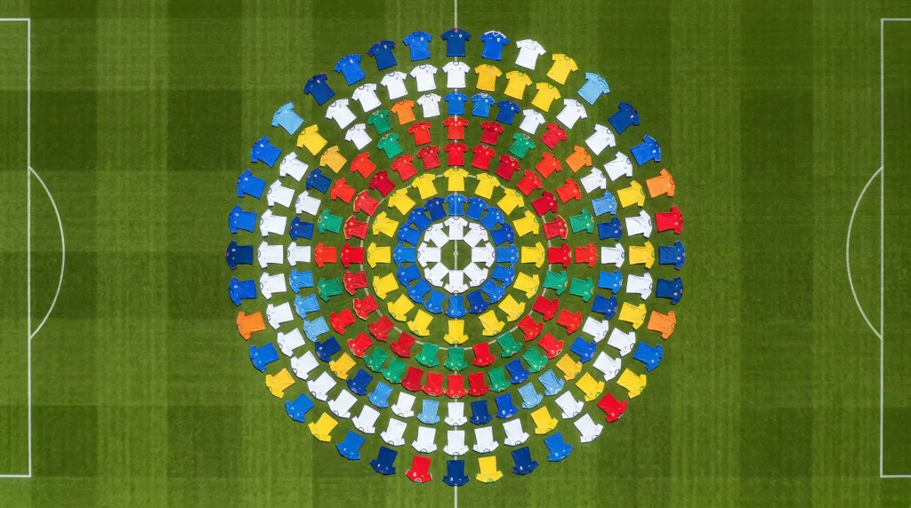 World Cup 2026 qualified nations flags representing 48 teams competing in USA Mexico and Canada
