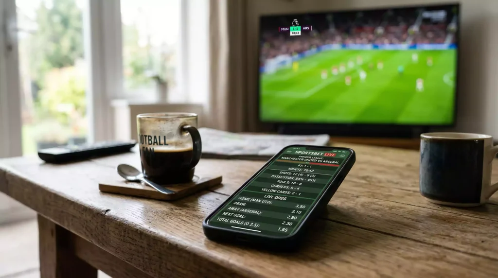 Digital display showing various World Cup betting promotions and free bet offers