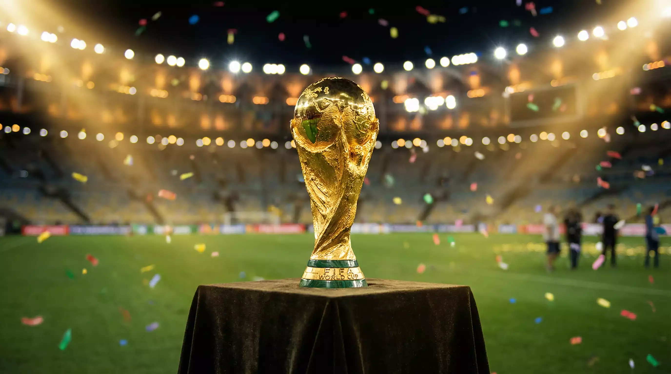 World Cup trophy presentation ceremony at tournament final